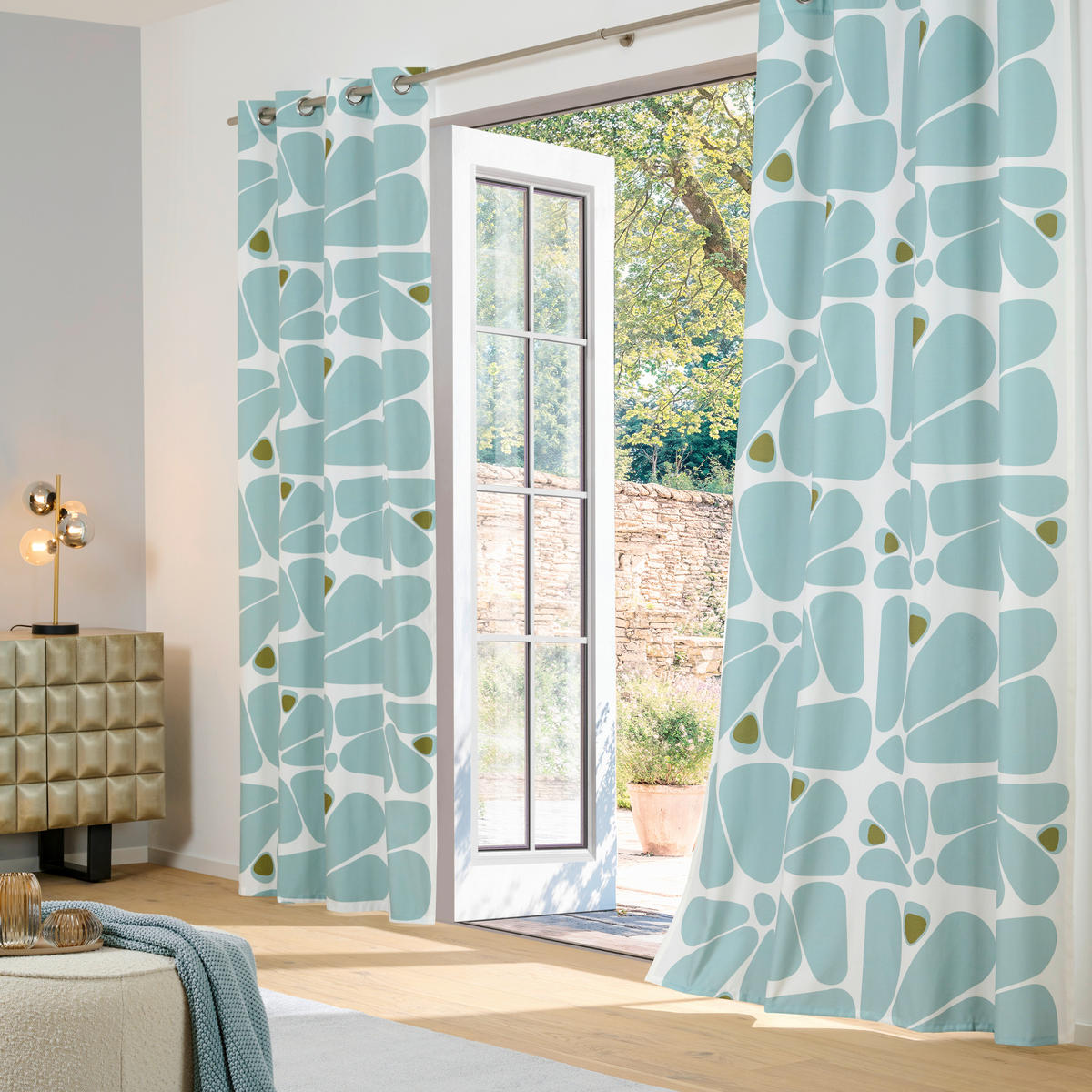 ÖSENSCHAL MIKKA blickdicht 140/245 cm   - Salbeigrün, Design, Textil (140/245cm) - Esposa
