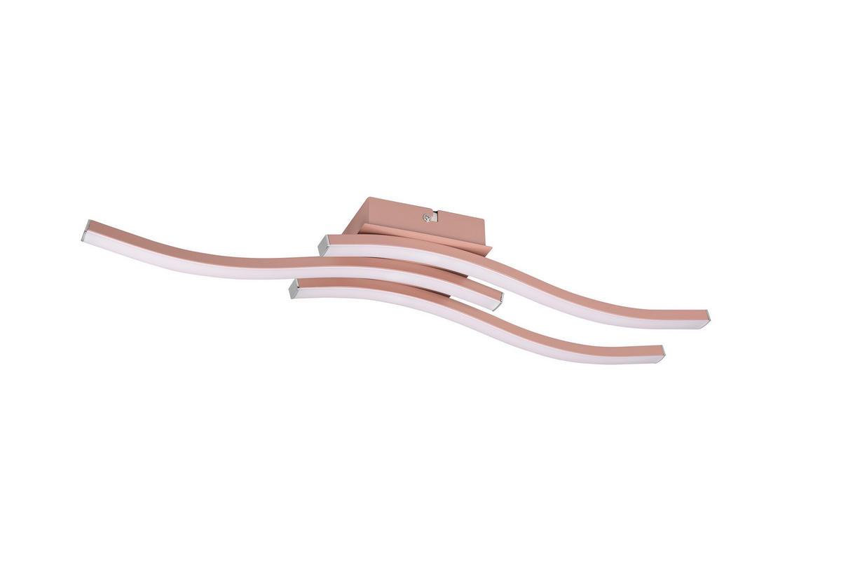 LED-DECKENLEUCHTE    56/7/12 cm  - Weiss/Roségold, Basics, Kunststoff/Metall (56/7/12cm)