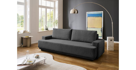 SCHLAFSOFA Mikrofaser Anthrazit  - Chromfarben/Anthrazit, KONVENTIONELL, Kunststoff/Textil (240/73/101cm) - Carryhome