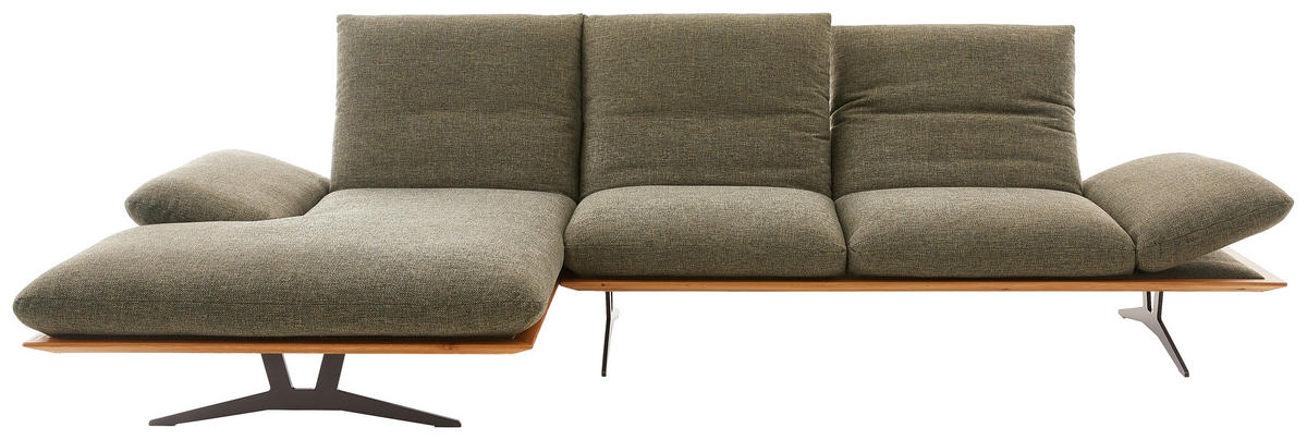 ROHOVÁ SEDACIA SÚPRAVA, drevo, textil, zelená - čierna/zelená, Design, kov/drevo (159/314cm) - Dieter Knoll