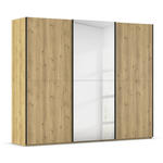SCHWEBETÜRENSCHRANK 270/223/68 cm 3-türig Eichefarben  - Eichefarben/Schwarz, Design, Holz/Holzwerkstoff (270/223/68cm) - Novel