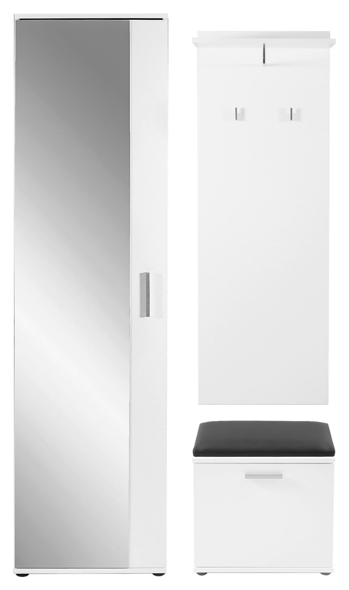 GARDEROBE  in 49/196/30 cm  - Schwarz/Weiß, Design, Holzwerkstoff (49/196/30cm) - MID.YOU