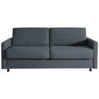 SCHLAFSOFA  in Flachgewebe Blaugrau  - Blaugrau/Schwarz, KONVENTIONELL, Textil/Metall (207/88/101cm) - Bali