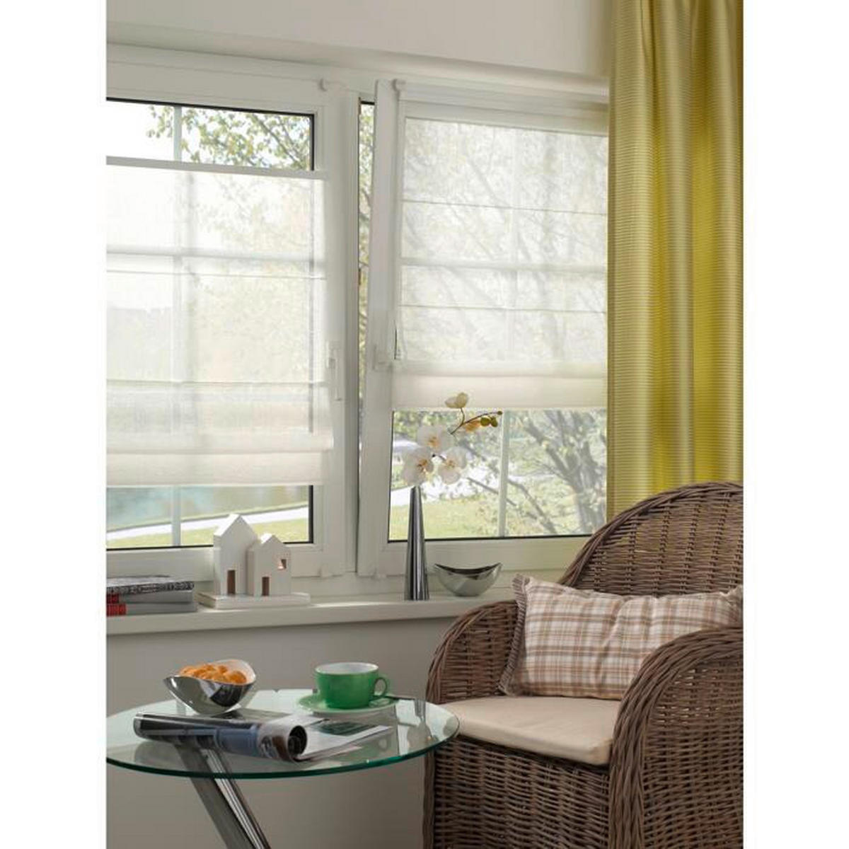 RIMSKA ZAVESA  prosojno  70/140 cm    - prosojno, Basics, umetna masa (70/140cm) - Gardinia