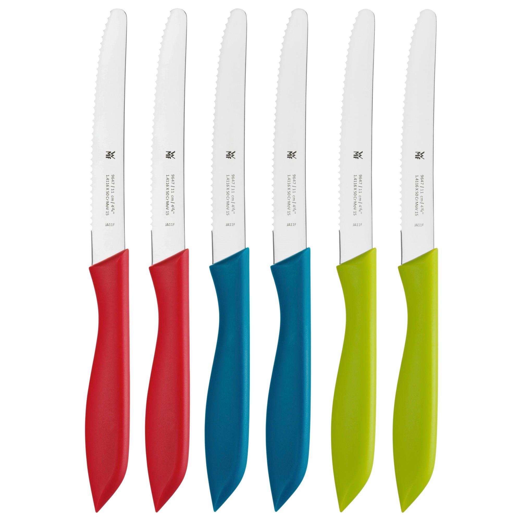 MESSERSET Bunt 6-teilig - Blau/Rot, Basics, Kunststoff/Metall - WMF