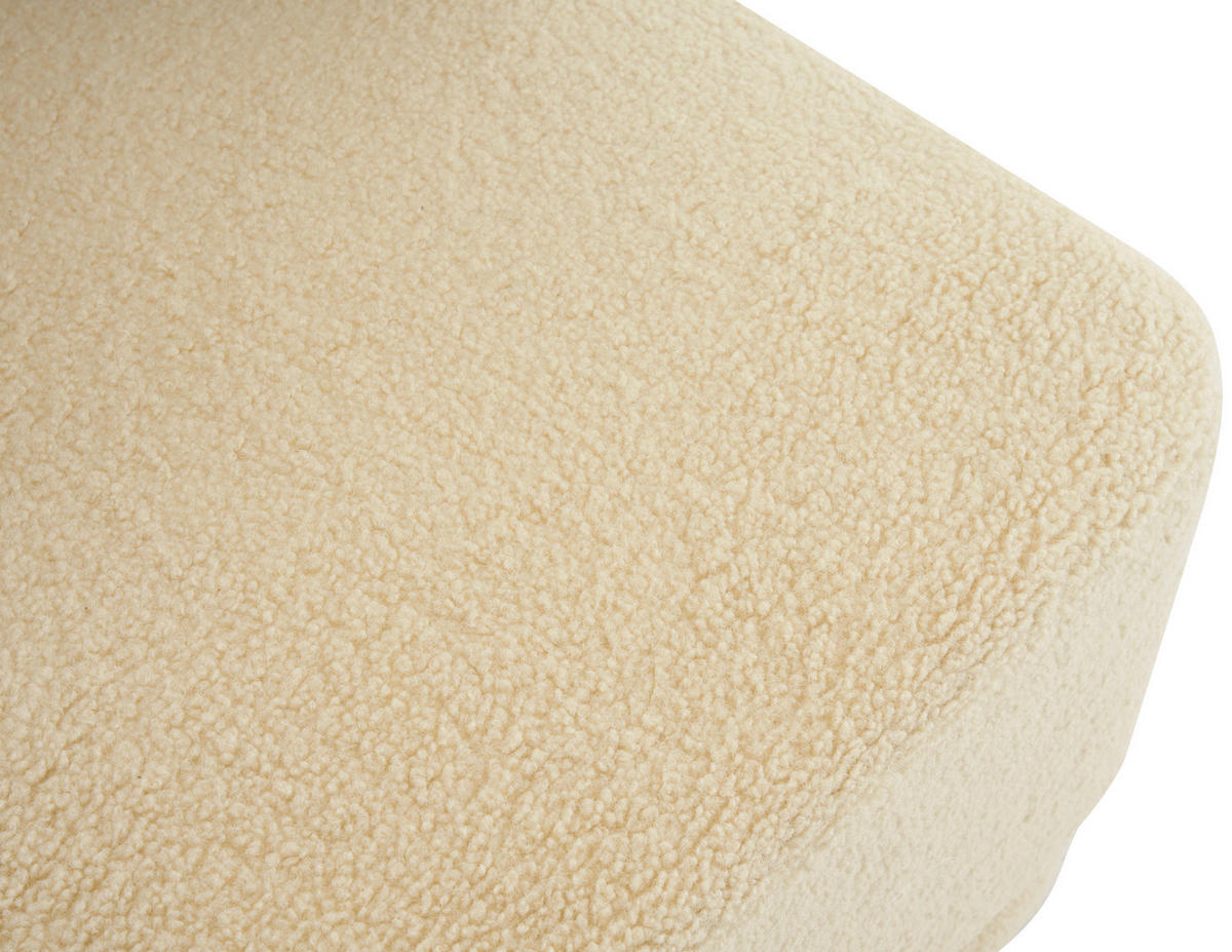 DESIGNSESSEL Bouclé Beige    - Beige/Schwarz, Trend, Kunststoff/Textil (65/69/70cm) - Xora