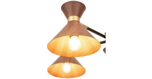 HÄNGELEUCHTE 68,5/120,5 cm  - Walnussfarben, Trend, Metall (68,5/120,5cm) - Novel