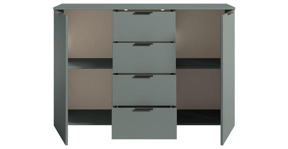 SIDEBOARD in 135/90/40 cm - Salbeigrün/Schwarz, Basics, Holzwerkstoff/Kunststoff (135/90/40cm) - Carryhome