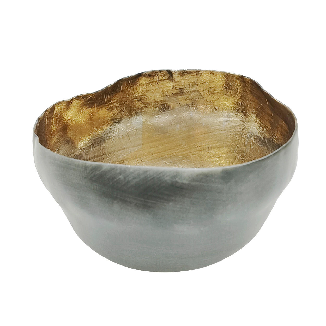 VÄRMELJUSHÅLLARE  - zinkfärgad/guldfärgad, Trend, metall (9/8,5/5cm) - Ambia Home