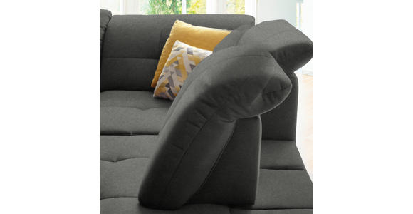 ECKSOFA  in Chenille Dunkelgrau  310/240 cm  - Dunkelgrau/Schwarz, Design, Textil/Metall (310/240cm) - Xora