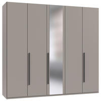 DREHTÜRENSCHRANK  in Graphitfarben, Sahara  - Graphitfarben/Sahara, MODERN, Glas/Holzwerkstoff (225/208/58cm) - Chameo