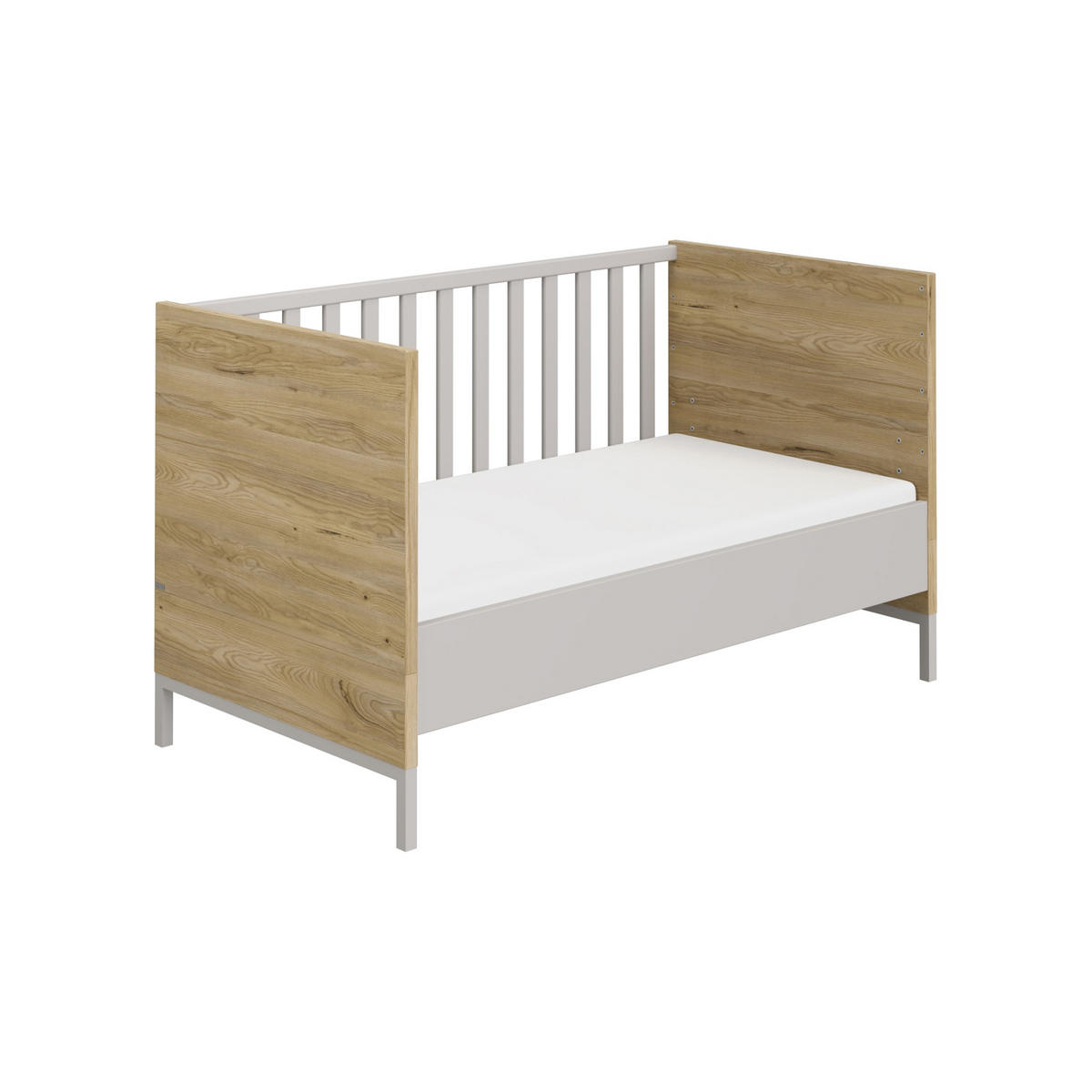 FELSZERELHETŐ OLDALLAPOK Benne  - világosszürke, Basics, faalapú anyag (139,0/18,4/2,2cm) - Paidi