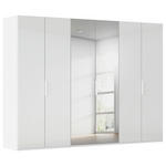 DREHTÜRENSCHRANK 301/223/61 cm,  in Weiß, Weiß Hochglanz, 6-türig  - Weiß Hochglanz/Weiß, Basics, Glas/Holzwerkstoff (301/223/61cm) - Novel