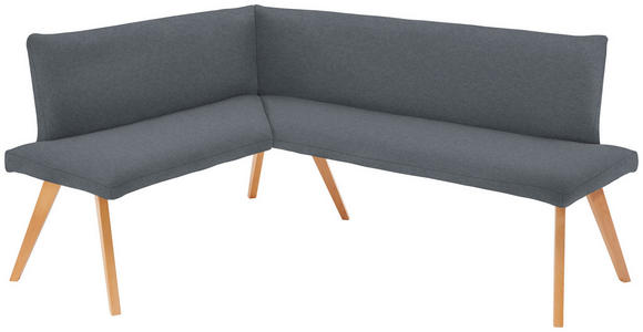 ECKBANK 140/180 cm in Grau, Buchefarben - Buchefarben/Grau, Design, Holz/Textil (140/180cm) - Voleo