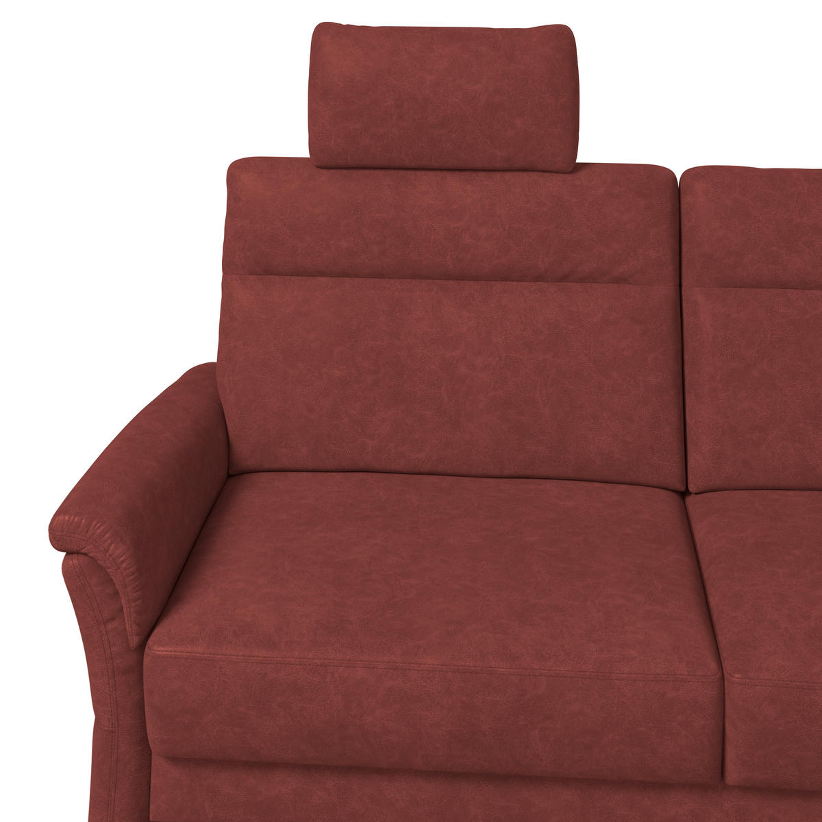 3,5-SITZER - Rotbraun/Schwarz, Konventionell, Kunststoff/Textil (205/98/91cm) - Elegando