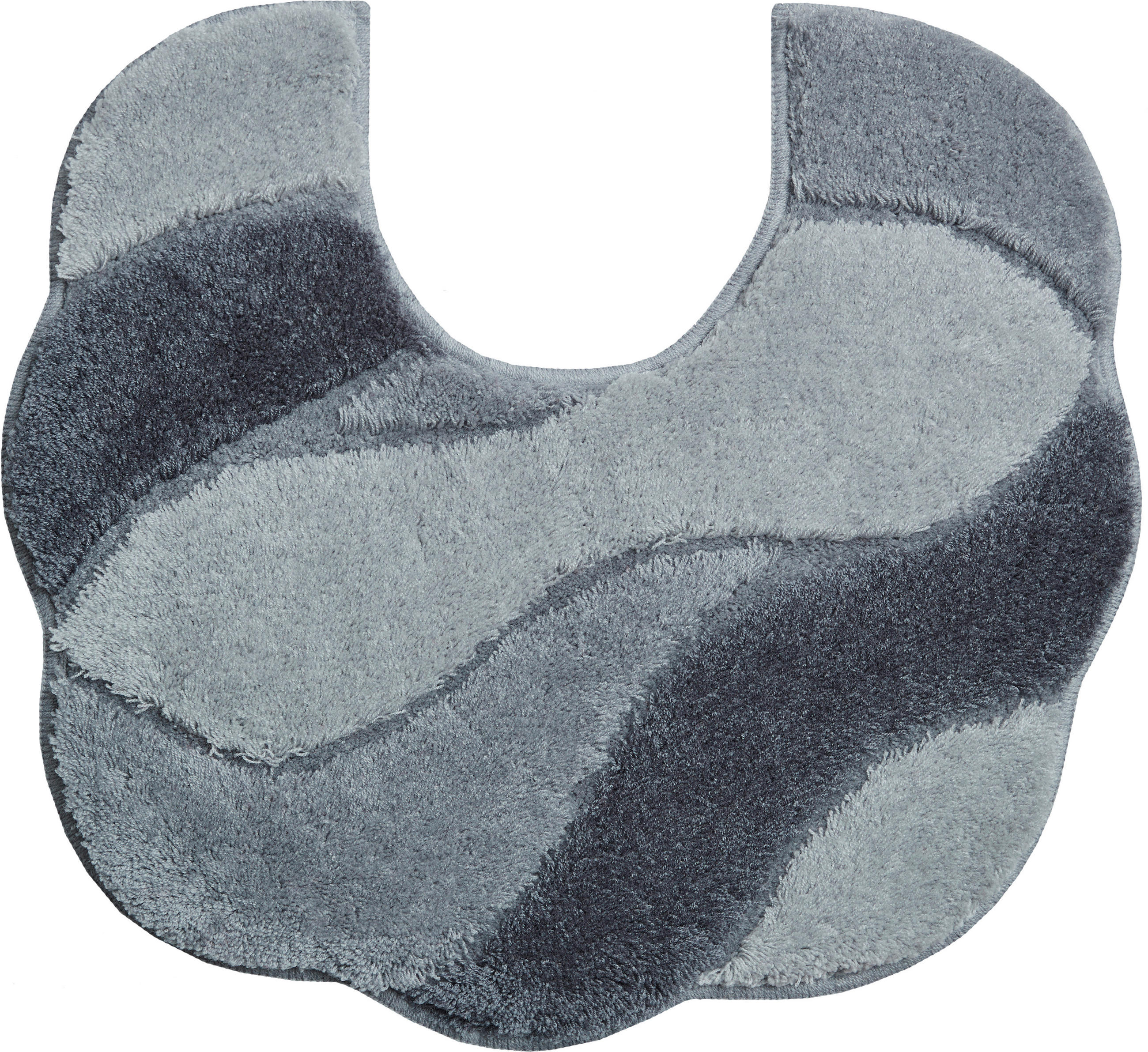 WC-VORLEGER Grau, Schwarz 50/55 cm  - Schwarz/Grau, Basics, Kunststoff/Textil (50/55cm) - Grund