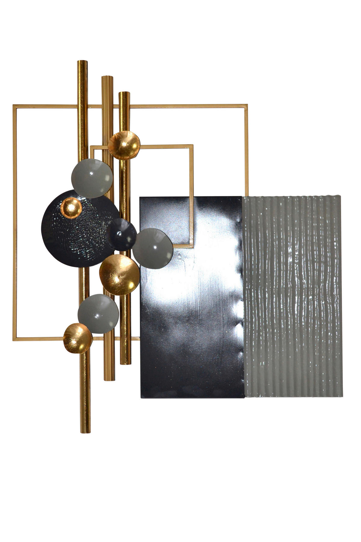 WANDDEKO Metall  - Goldfarben/Schwarz, Design, Metall (10/83/94cm) - MID.YOU