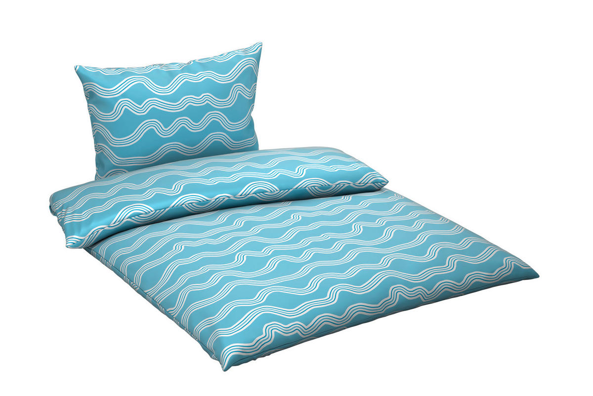 BETTWÄSCHE KALIO Satin 140/200 cm  - Hellblau, KONVENTIONELL, Textil (140/200cm) - Esposa