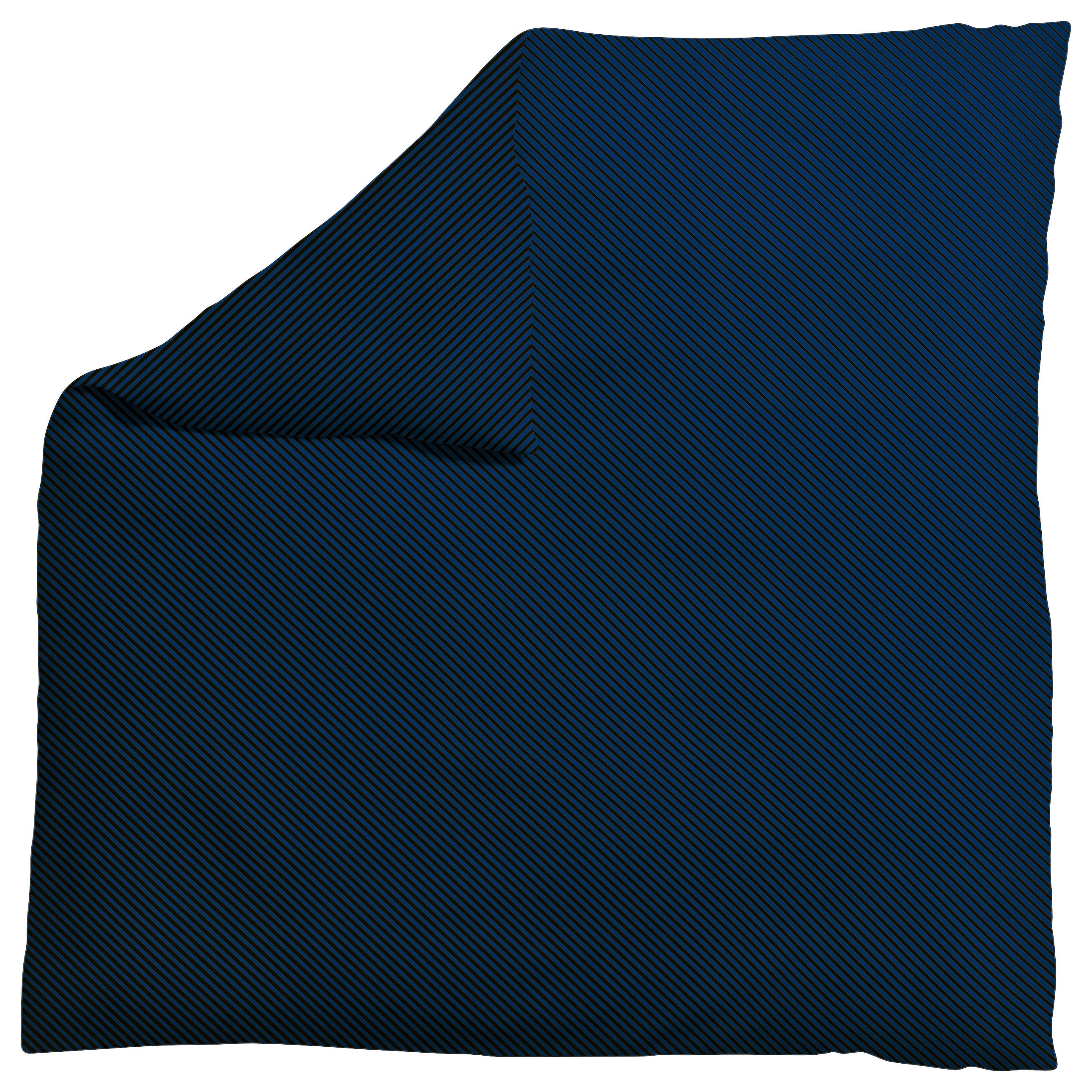 Schlafgut Bettdeckenbezug Woven Satin Fade Schwarz, Dunkelblau 200x200 cm