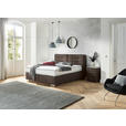 BOXSPRINGBETT 200/200 cm  in Dunkelbraun  - Chromfarben/Dunkelbraun, KONVENTIONELL, Textil (200/200cm) - Dieter Knoll