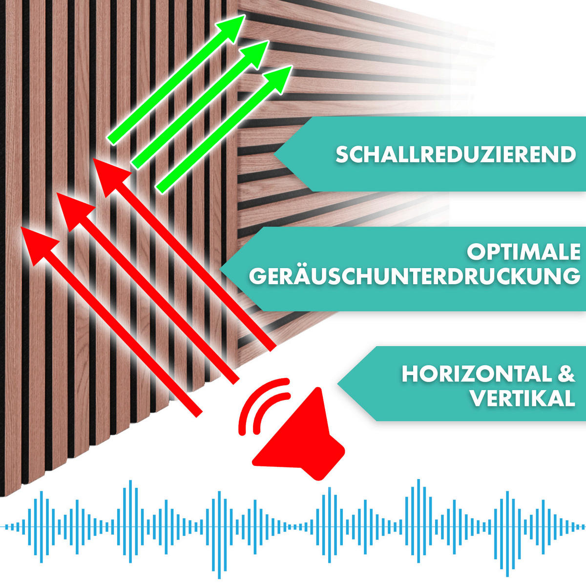 AKUSTIKPANEEL 60/118 cm  - Walnussfarben, Basics, Holzwerkstoff (60/118cm)