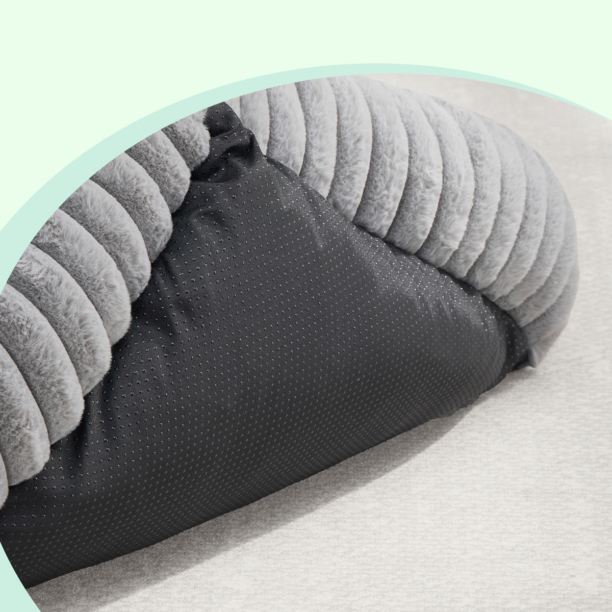 HUNDEBETT - Grau, Trend, Textil (91/18/68cm) - Boxxx