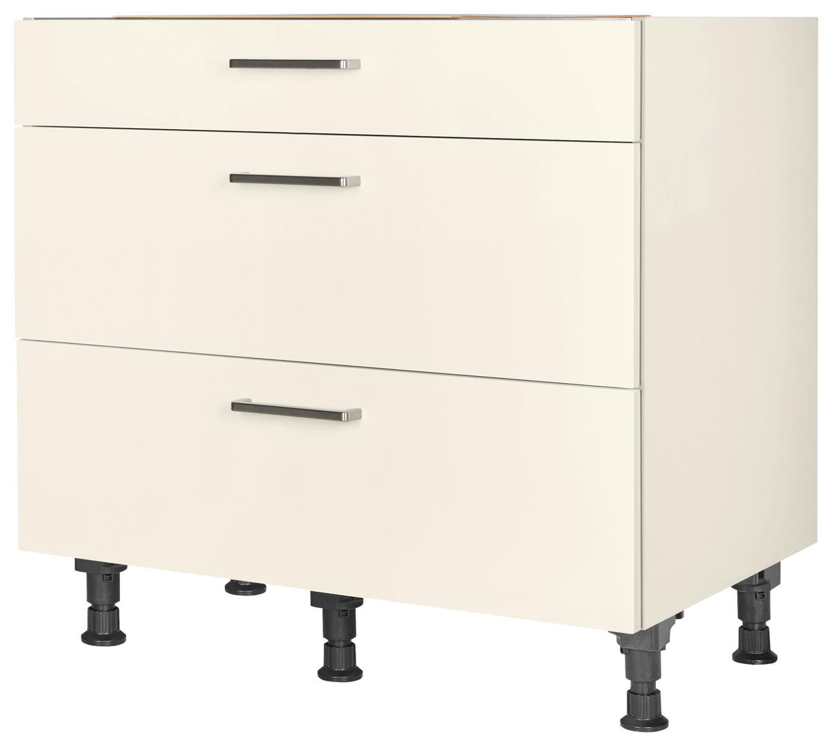 KOCHFELDUMBAUSCHRANK 90/87/56 cm  in Magnolie  - Edelstahlfarben/Magnolie, MODERN, Holzwerkstoff/Metall (90/87/56cm) - Nobilia