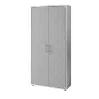 AKTENSCHRANK Weiß, Hellgrau  - Hellgrau/Weiß, MODERN, Holzwerkstoff (84,4/185,6/33cm) - MID.YOU