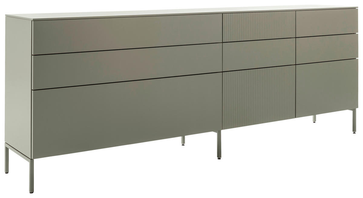 SIDEBOARD Salbeigrün  240/91/45 cm  - Salbeigrün, Design, Holzwerkstoff/Metall (240/91/45cm) - Schöner Wohnen
