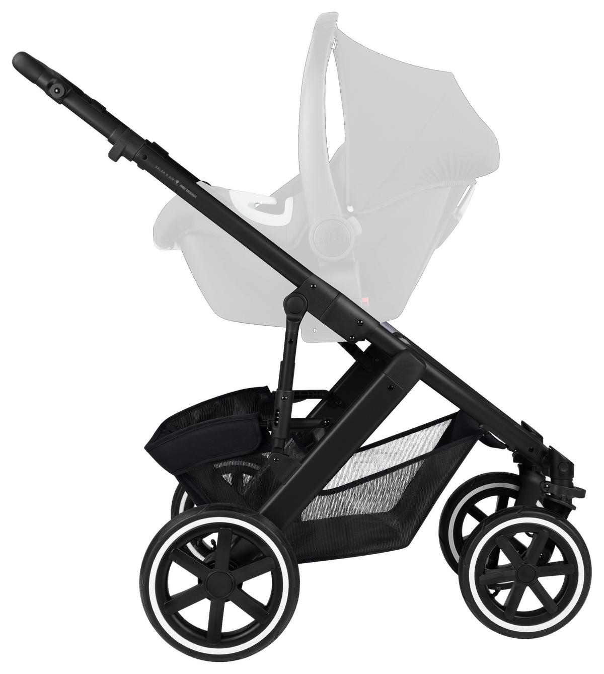 KINDERWAGENSET Salsa 5 Air  - Schwarz, Basics, Textil/Metall (63/118/95,5cm) - ABC Design