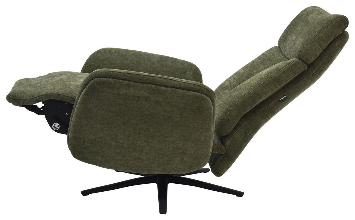RELAXSESSEL Webstoff    - Schwarz/Grün, Design, Holz/Textil (75/109/84/148/84cm) - Livetastic