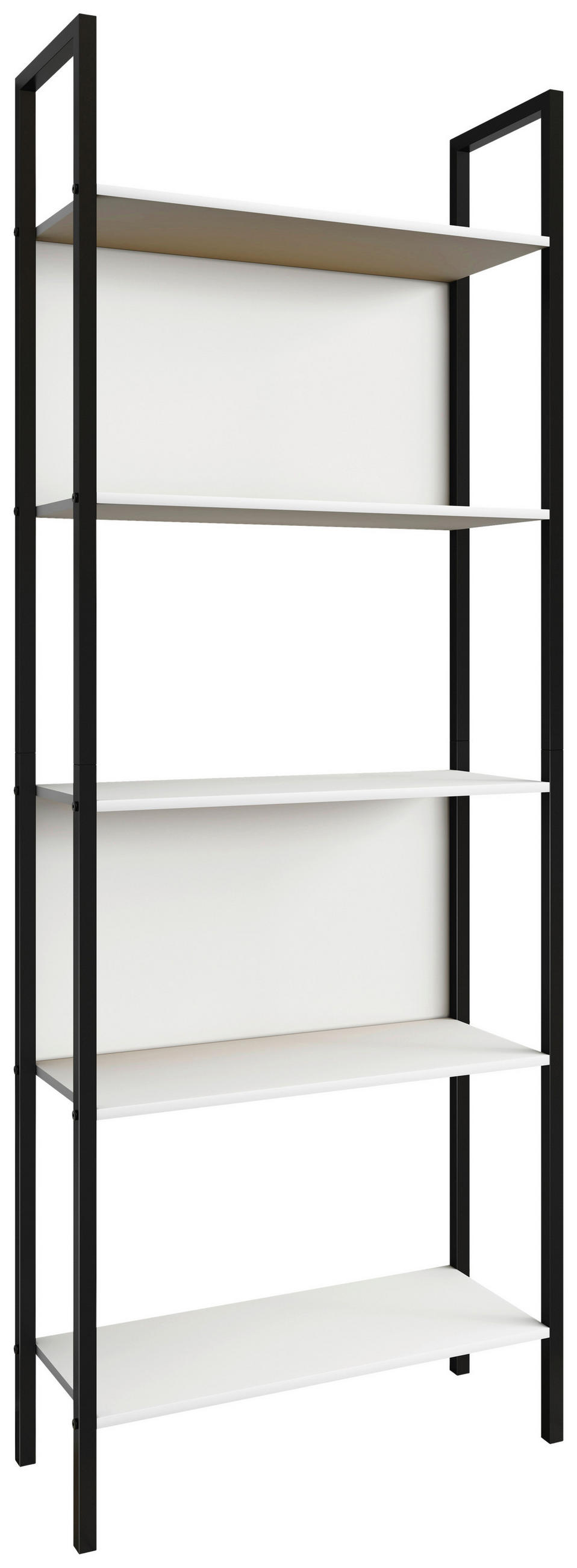 HYLLA i 62/165/24 cm vit  - vit/svart, Klassisk, metall/trämaterial (62/165/24cm)