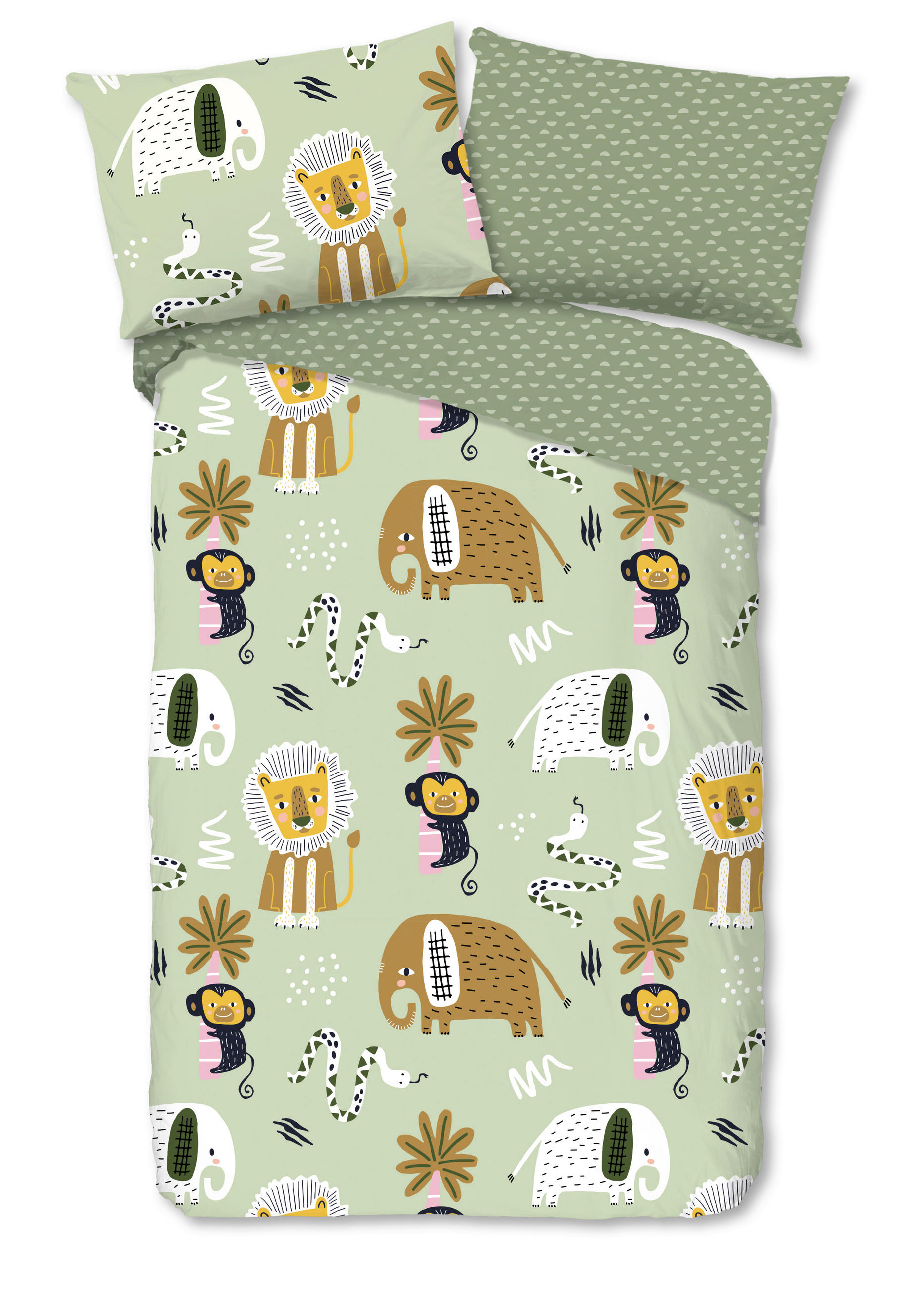 KINDERBETTWÄSCHE 140/200 cm  - Mintgrün/Grün, Basics, Textil (140/200cm)