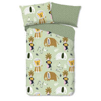 KINDERBETTWÄSCHE 140/200 cm  - Mintgrün/Grün, Basics, Textil (140/200cm)