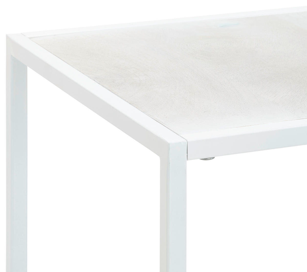 REGAL Mangoholz massiv Weiß  - Weiß, Trend, Holz/Metall (77/150/35cm) - Livetastic