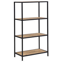 REGAL crna, hrast Artisan  metal, drvni materijal  - hrast Artisan/crna, Moderno, drvni materijal/metal (60/113/33cm) - Modern Living