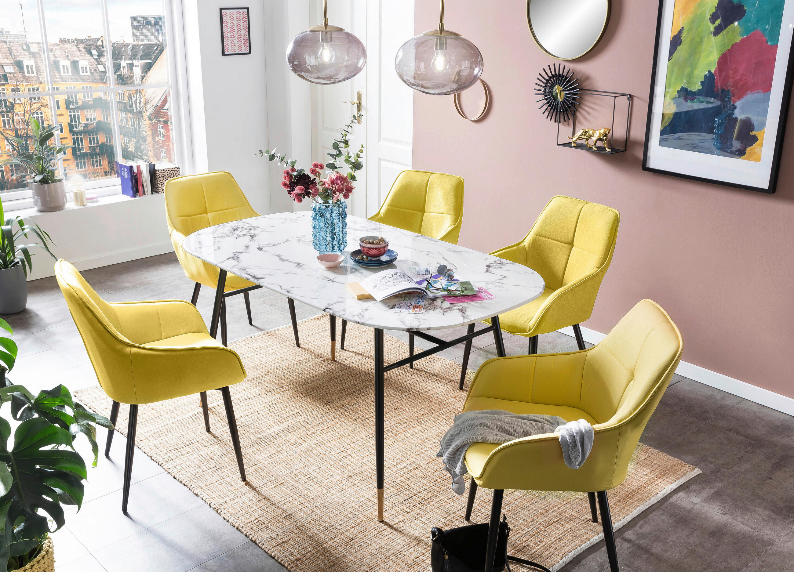 ESSTISCH in Metall, Glas 140/90/77 cm  - Schwarz/Weiß, Design, Glas/Metall (140/90/77cm) - Livetastic