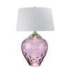 BORDSLAMPA Elstead QN-Samara 51/78.7 cm   - plommon/nickelfärgad, Design, metall/glas (51/78.7cm) - Elstead Lighting