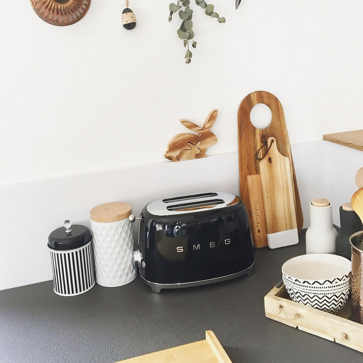 TOASTER 50`s Style  - Schwarz, Basics, Metall (31/19,8/19,5cm) - SMEG