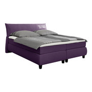 BOXSPRINGBETT 180 cm x 200 cm in Textil Violett - Violett/Schwarz, Design, Holz/Textil (180/200cm) - Tom Tailor