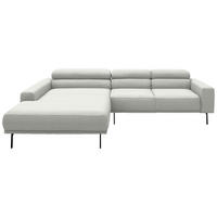 ECKSOFA  in Cord Grauweiß  215-217/293 cm  - Grauweiß/Schwarz, Design, Textil/Metall (215-217/293cm) - Schöner Wohnen