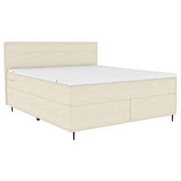 BOXSPRINGBETT 180/200 cm  in Beige  - Beige/Schwarz, KONVENTIONELL, Textil/Metall (180/200cm) - Boxxx