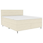 BOXSPRINGBETT 180/200 cm  in Beige  - Beige/Schwarz, KONVENTIONELL, Textil/Metall (180/200cm) - Carryhome