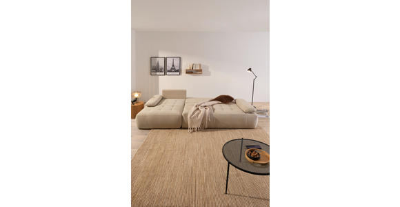 ECKSOFA  in Webstoff Naturfarben  - Schwarz/Naturfarben, KONVENTIONELL, Kunststoff/Textil (162/282cm) - Carryhome
