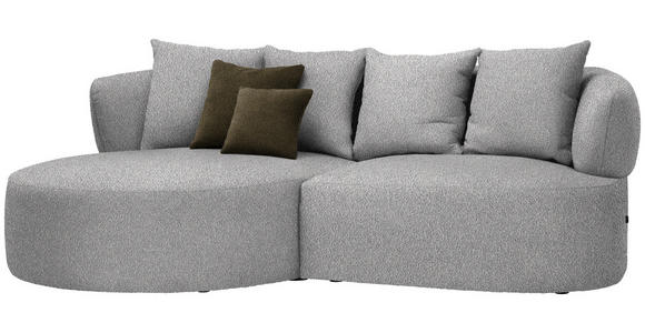 ECKSOFA  in Bouclé Taupe  166/235 cm  - Taupe/Schwarz, MODERN, Kunststoff/Textil (166/235cm) - Hom`in