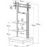 TV-RACK Melamin Schwarz, Silberfarben - Silberfarben/Schwarz, KONVENTIONELL, Metall (70/168/65cm)
