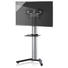 TV-RACK Schwarz, Silberfarben - Silberfarben/Schwarz, KONVENTIONELL, Glas/Metall (90/174/72cm)
