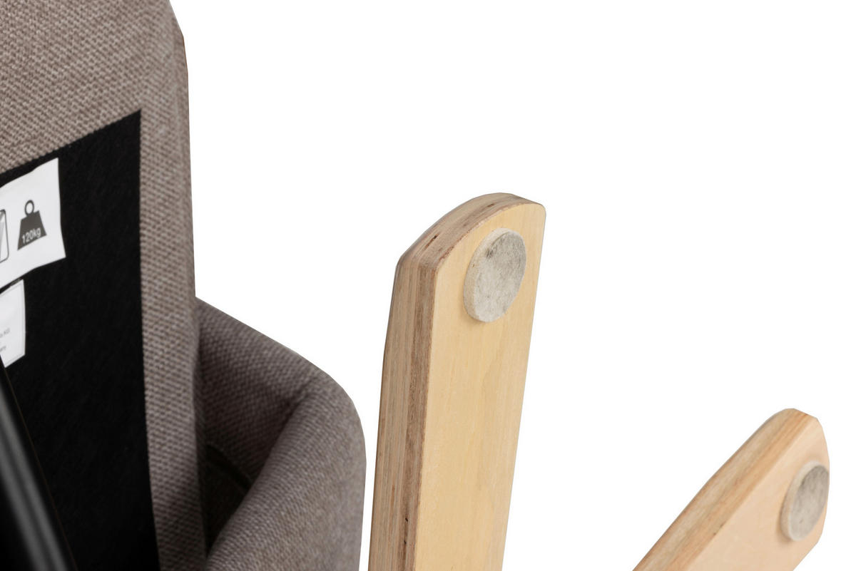 RELAXSESSELSET Webstoff    - Naturfarben/Grau, Design, Holz/Textil (80/109/79cm) - Livetastic