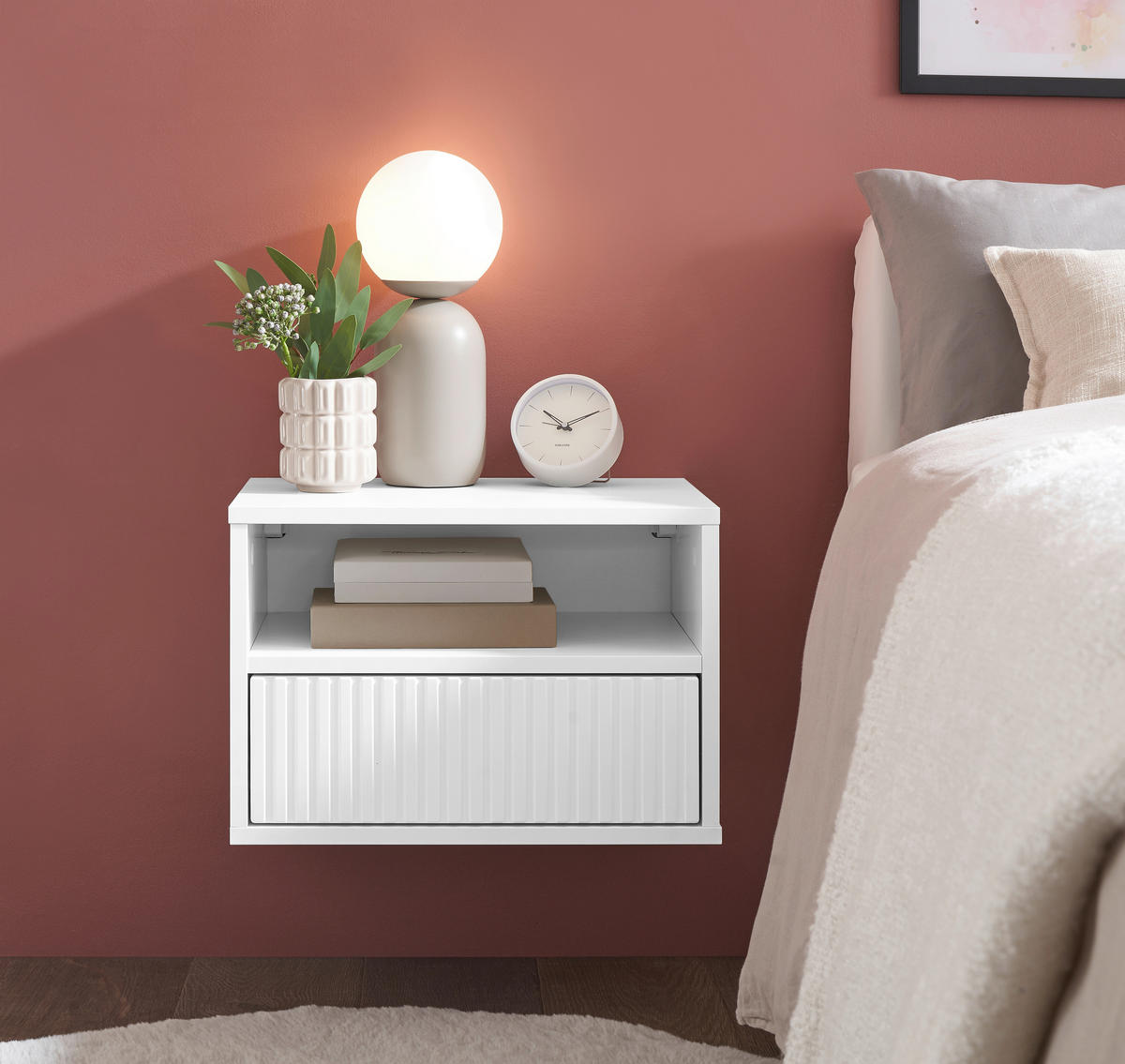 NACHTSCHRANK 46/31/32 cm  - Weiß, KONVENTIONELL, Holzwerkstoff (46/31/32cm) - Boxxx