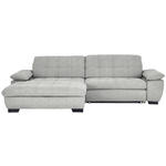 ECKSOFA in Webstoff Platinfarben  180/265 cm  - Platinfarben/Schwarz, Design, Textil/Metall (180/265cm) - Carryhome